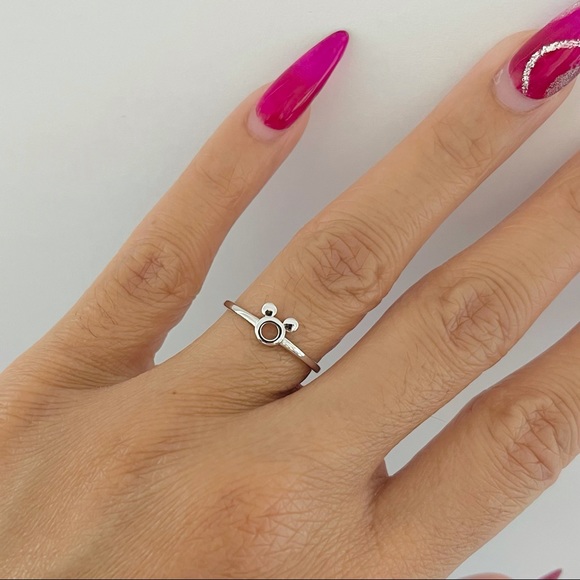 Sterling silver Mickey Mouse inspired ring, Mickey Mouse ring, Disney ring - Picture 1 of 11